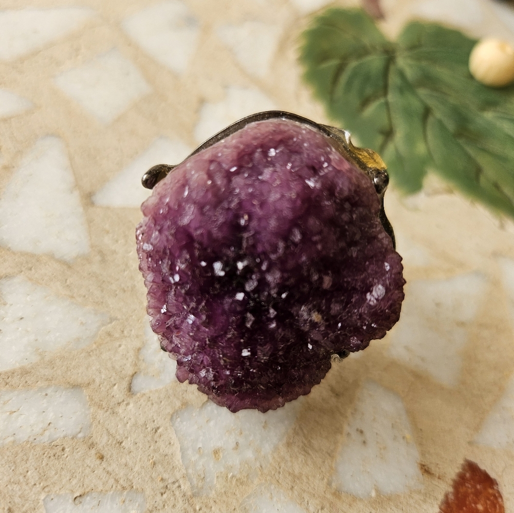 Purple Druzy Statement Ring - Women Jewelry